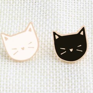 THICK ENAMEL CAT LOVERS PIN SET